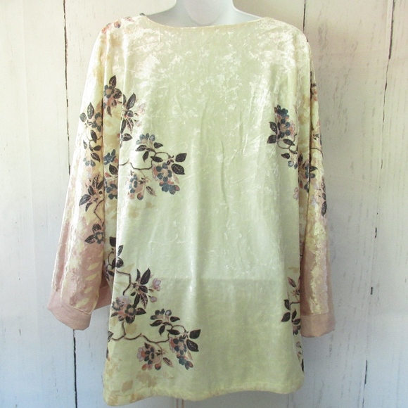 SOLD Maurices Jacket Velvet Flloral Kimono Asian - Picture 5 of 7